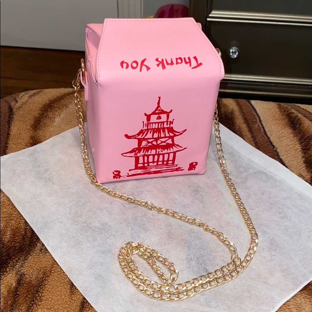 Pink Chinese take out purse